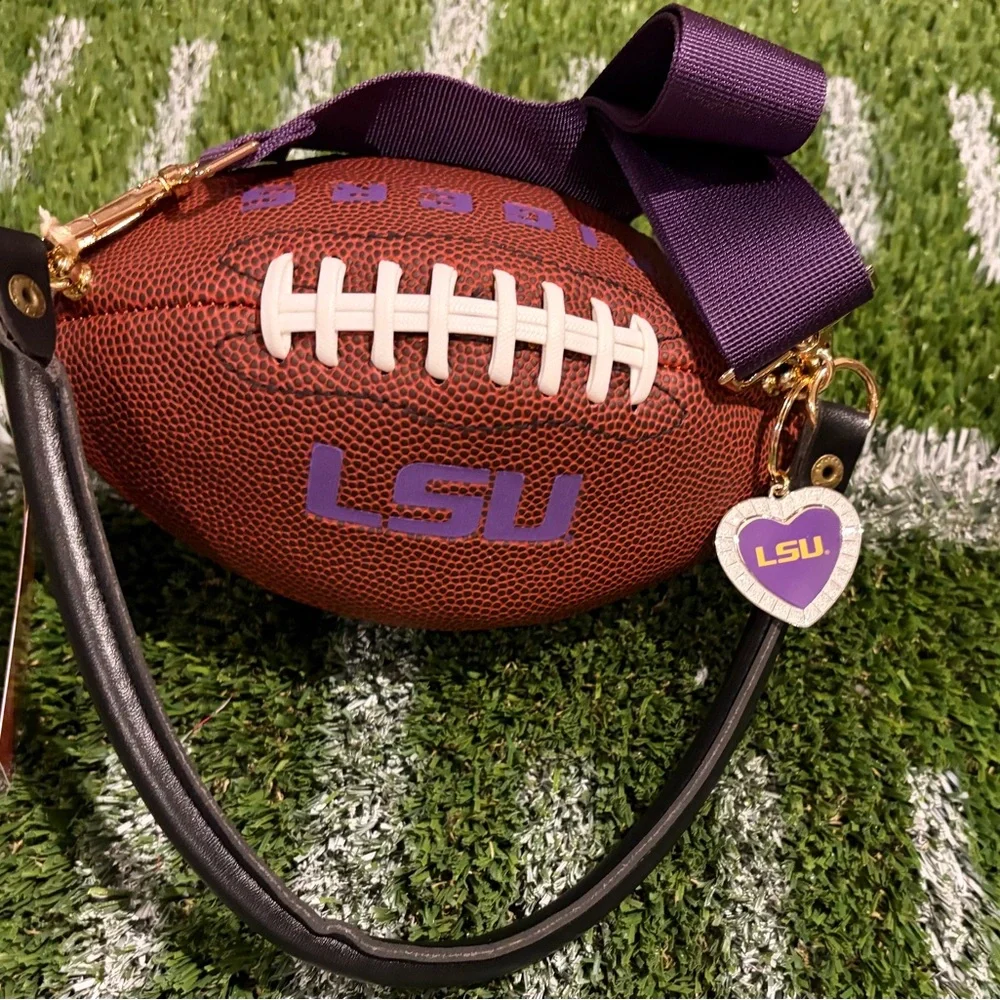LSU Football Purse with Purple Accents - Picture 1 of 4